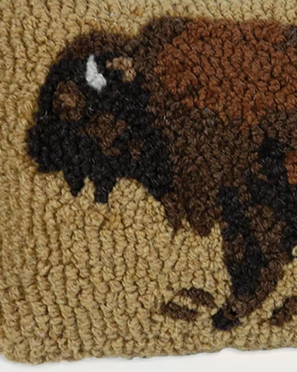 BUFFALO HOOKED SMALL LUMBAR PILLOW