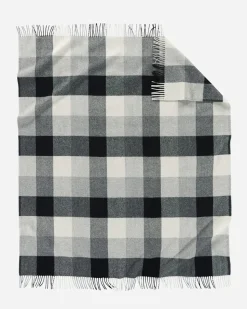 ECO-WISE WOOL FRINGED THROW