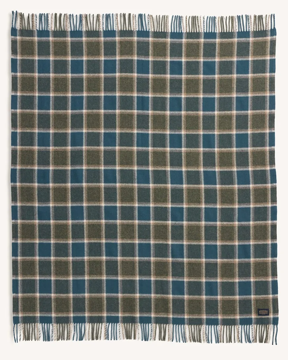 ECO-WISE WOOL FRINGED THROW