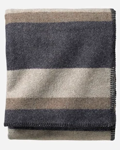 ECO-WISE WOOL PLAID/STRIPE BLANKET