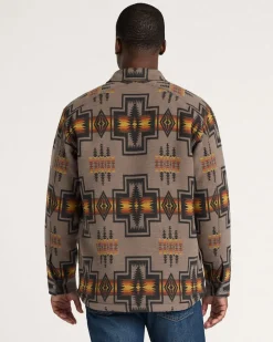 MEN'S HARDING COTTON CHAMOIS SHERPA-LINED SHIRT JACKET