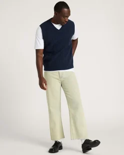 MEN'S MIXED STITCH MERINO SWEATER VEST