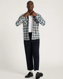 MEN'S PLAID SNAP-FRONT WYATT COTTON SHIRT