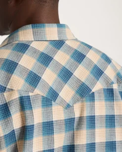 MEN'S PLAID SNAP-FRONT WYATT COTTON SHIRT
