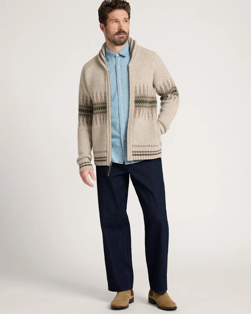 MEN'S SAWTOOTH BUCK LAMBSWOOL ZIP CARDIGAN