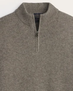 MEN'S SHETLAND COLLECTION QUARTER-ZIP SWEATER