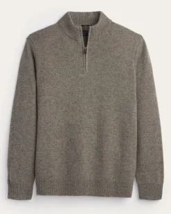 MEN'S SHETLAND COLLECTION QUARTER-ZIP SWEATER