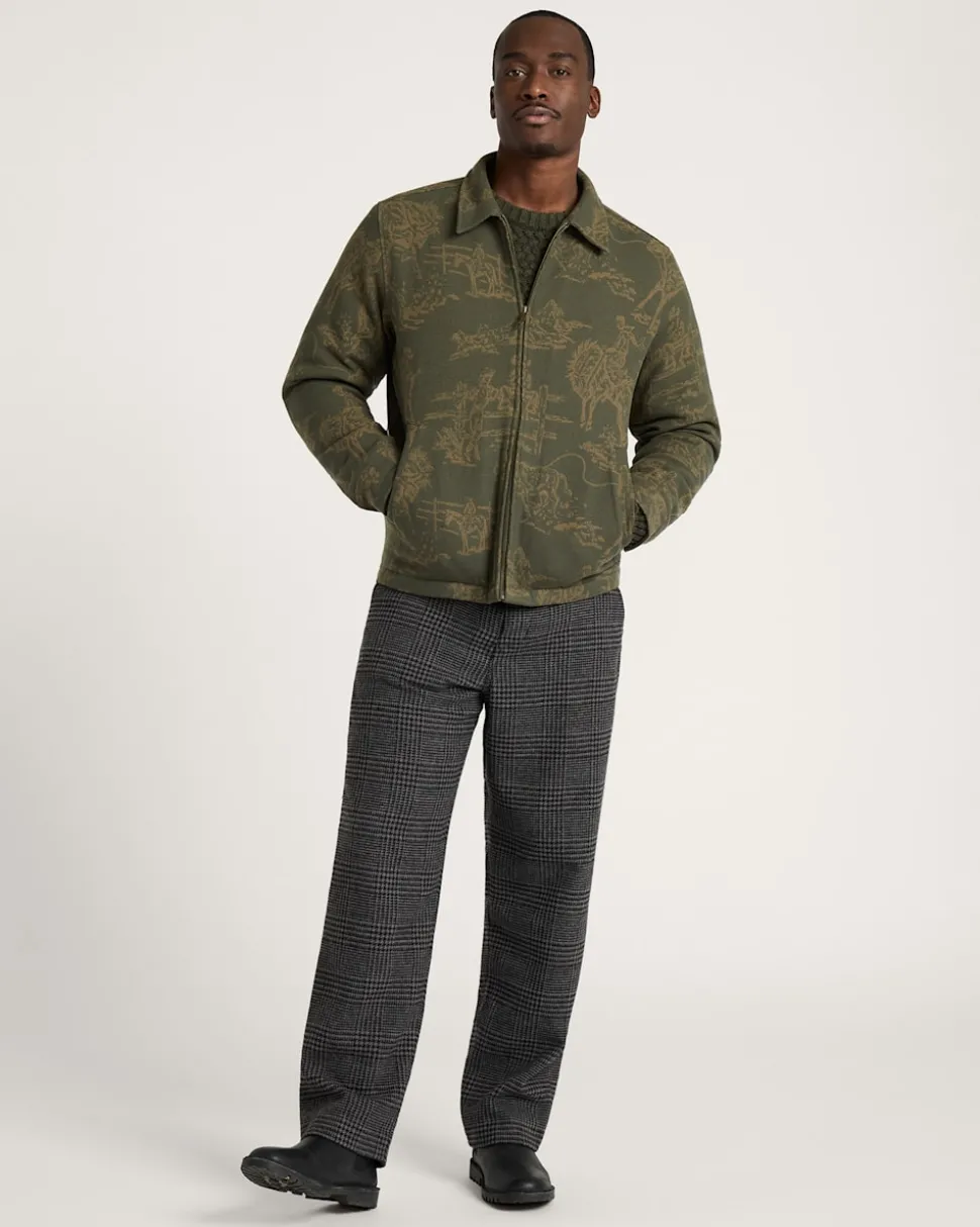 MEN'S WILD LANDSCAPE QUILTED COTTON WORK JACKET