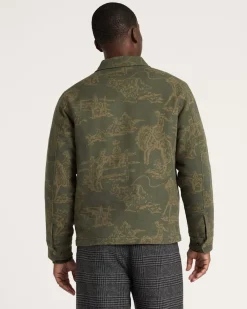 MEN'S WILD LANDSCAPE QUILTED COTTON WORK JACKET
