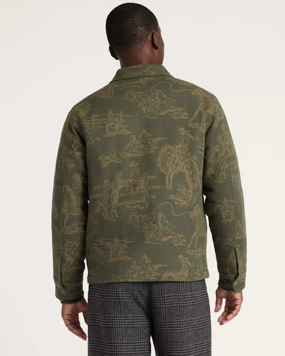 MEN'S WILD LANDSCAPE QUILTED COTTON WORK JACKET