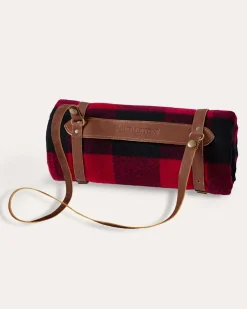 MOTOR ROBE THROW WITH LEATHER CARRIER