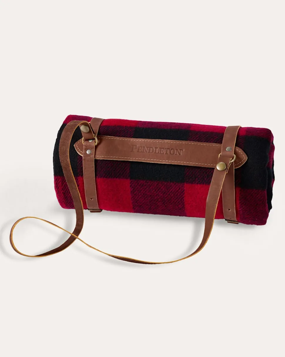 MOTOR ROBE THROW WITH LEATHER CARRIER