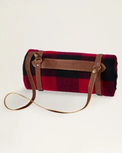 MOTOR ROBE THROW WITH LEATHER CARRIER