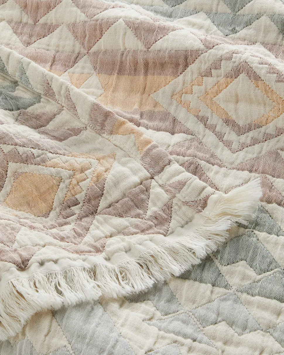ORGANIC COTTON FRINGED THROW