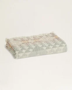 ORGANIC COTTON FRINGED THROW