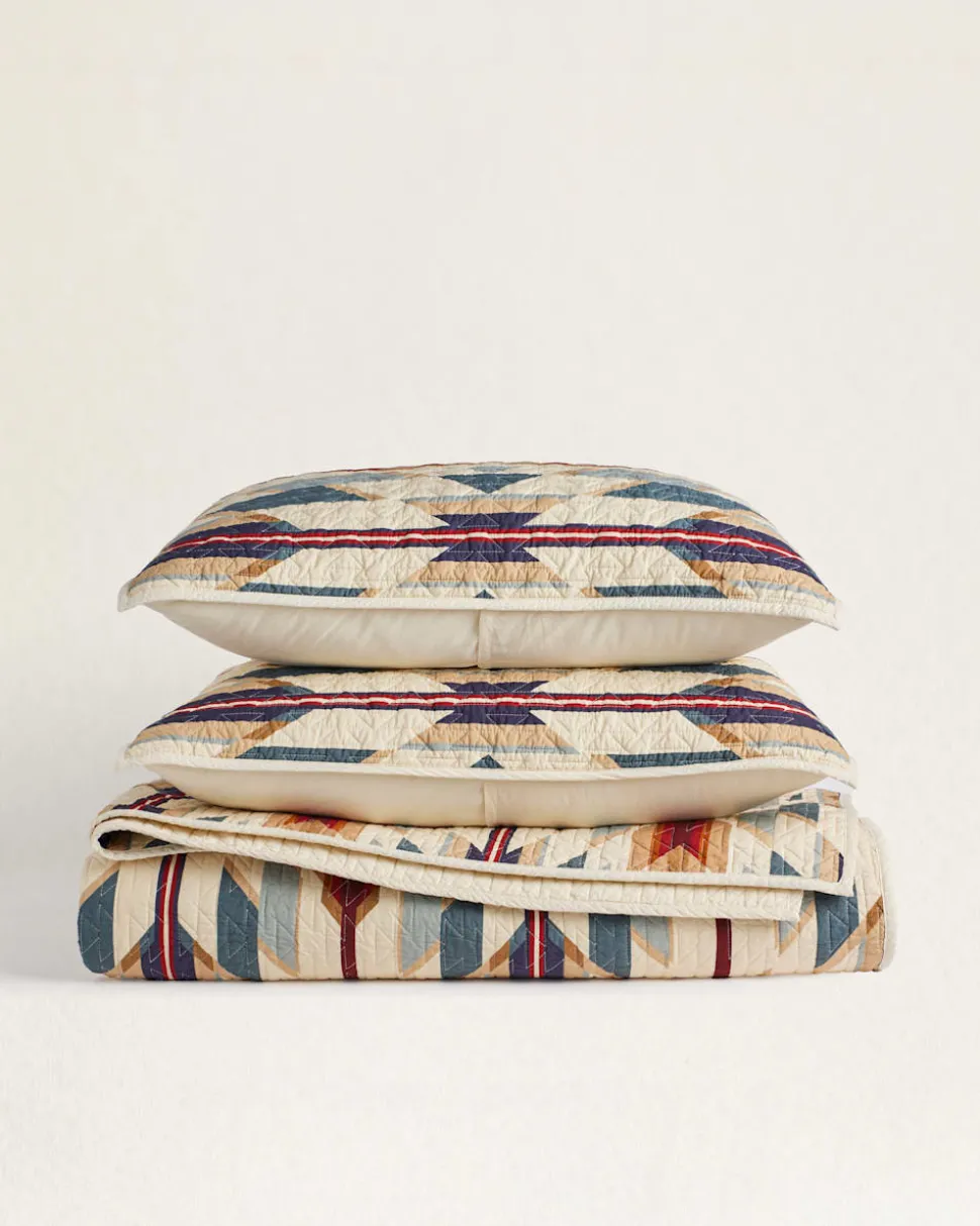 PRAIRIE SPRINGS PRINTED COVERLET SET