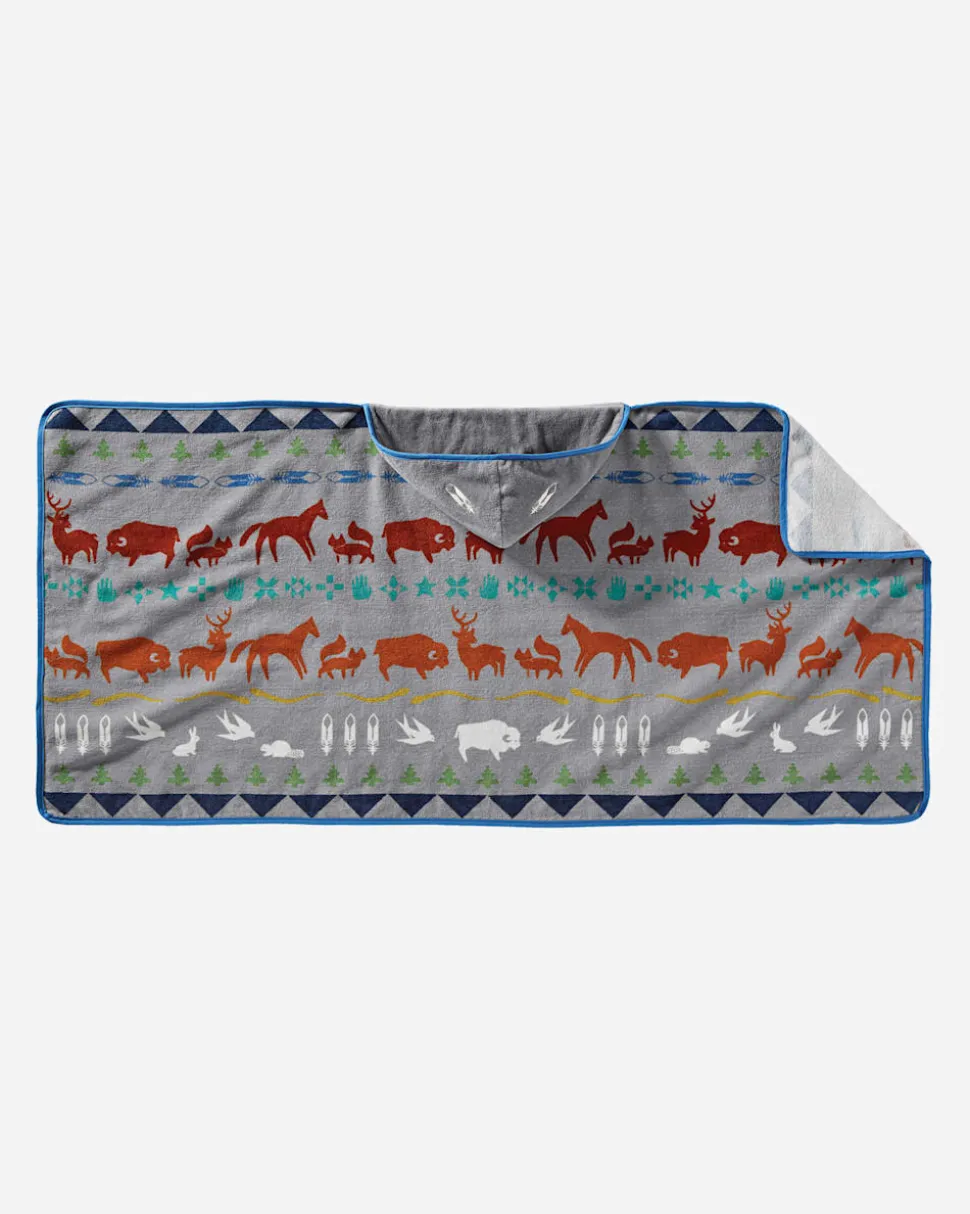 SHARED PATHS HOODED TOWEL