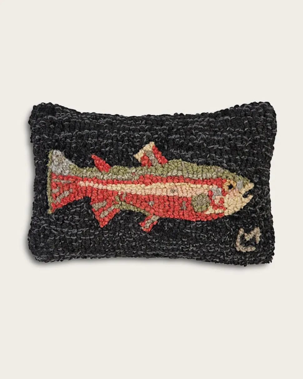 TROUT HOOKED SMALL LUMBAR PILLOW