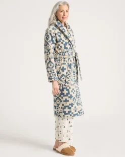 WOMEN'S BLUE RIDGE COTTON TERRY VELOUR BATHROBE