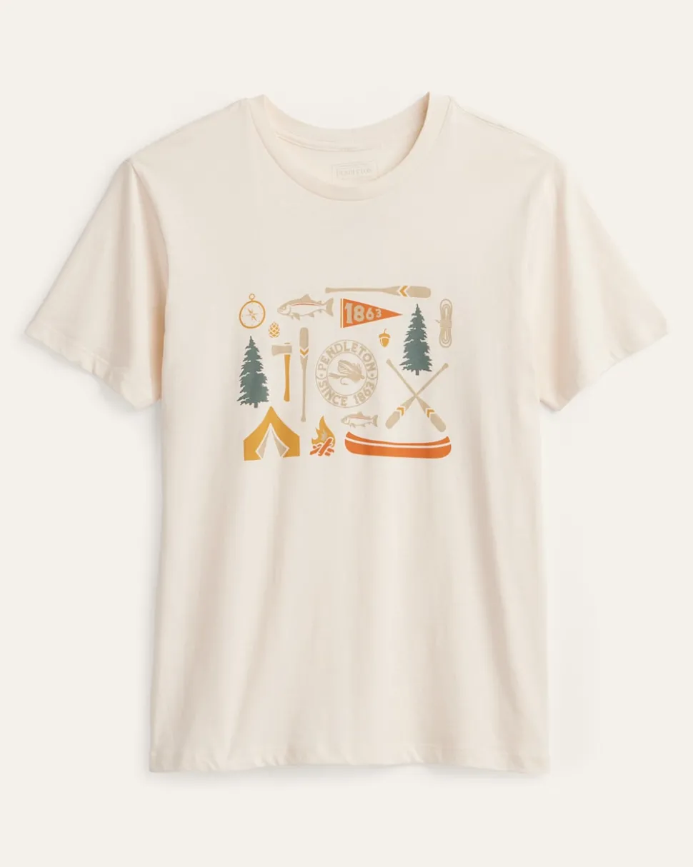 WOMEN'S CAMP GRAPHIC TEE