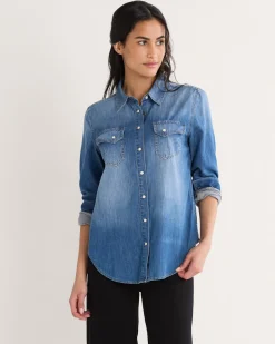 WOMEN'S CHAMBRAY GAMBLER SHIRT