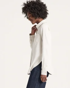 WOMEN'S COTTON FLANNEL RELAXED SHIRT