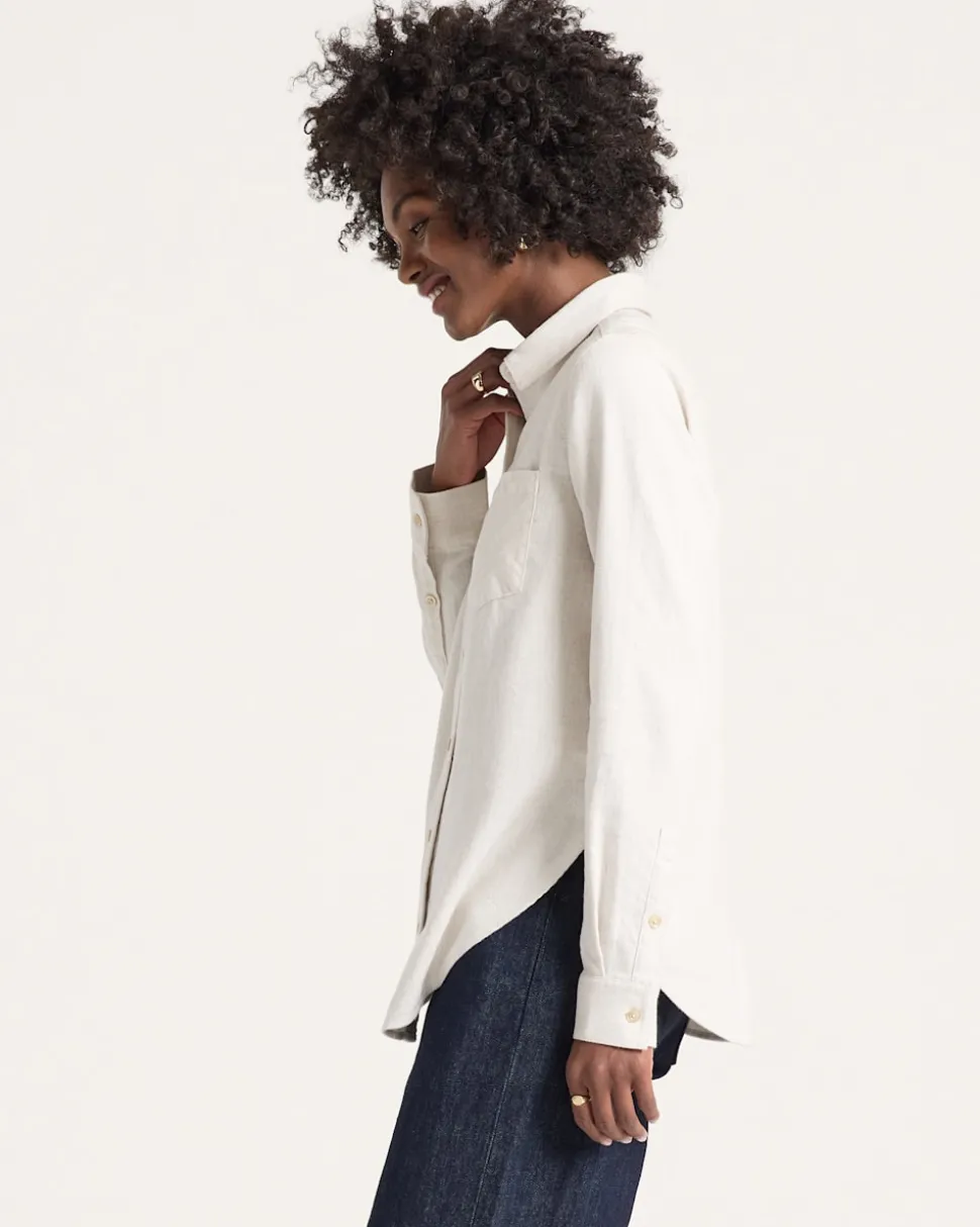 WOMEN'S COTTON FLANNEL RELAXED SHIRT