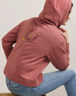 WOMEN'S EMBROIDERED GRAPHIC ZIP HOODIE