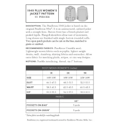 WOMEN'S 1949 JACKET PATTERN - PLUS
