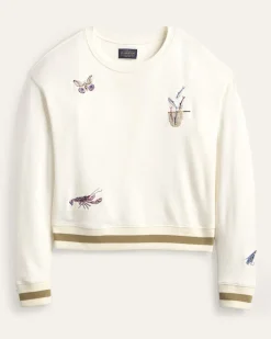 WOMEN'S LAKESIDE EMBROIDERED FRENCH TERRY PULLOVER