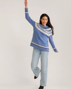 WOMEN'S OVERSIZED ALPACA FAIR ISLE SWEATER