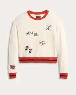 WOMEN'S SKI GRAPHIC FRENCH TERRY PULLOVER