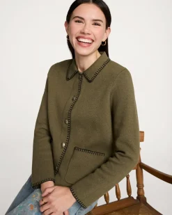 WOMEN'S SOLID SOUVENIR CARDIGAN