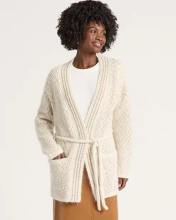 WOMEN'S TEXTURED ALPACA CARDIGAN