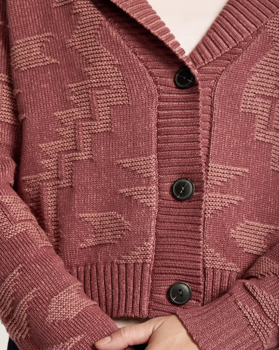 WOMEN'S TEXTURED COTTON CARDIGAN
