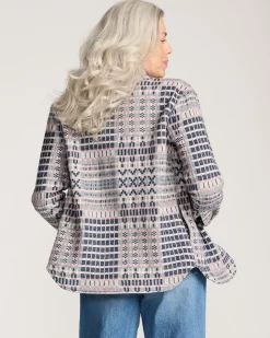 WOMEN'S TEXTURED WOOL SHIRT JACKET