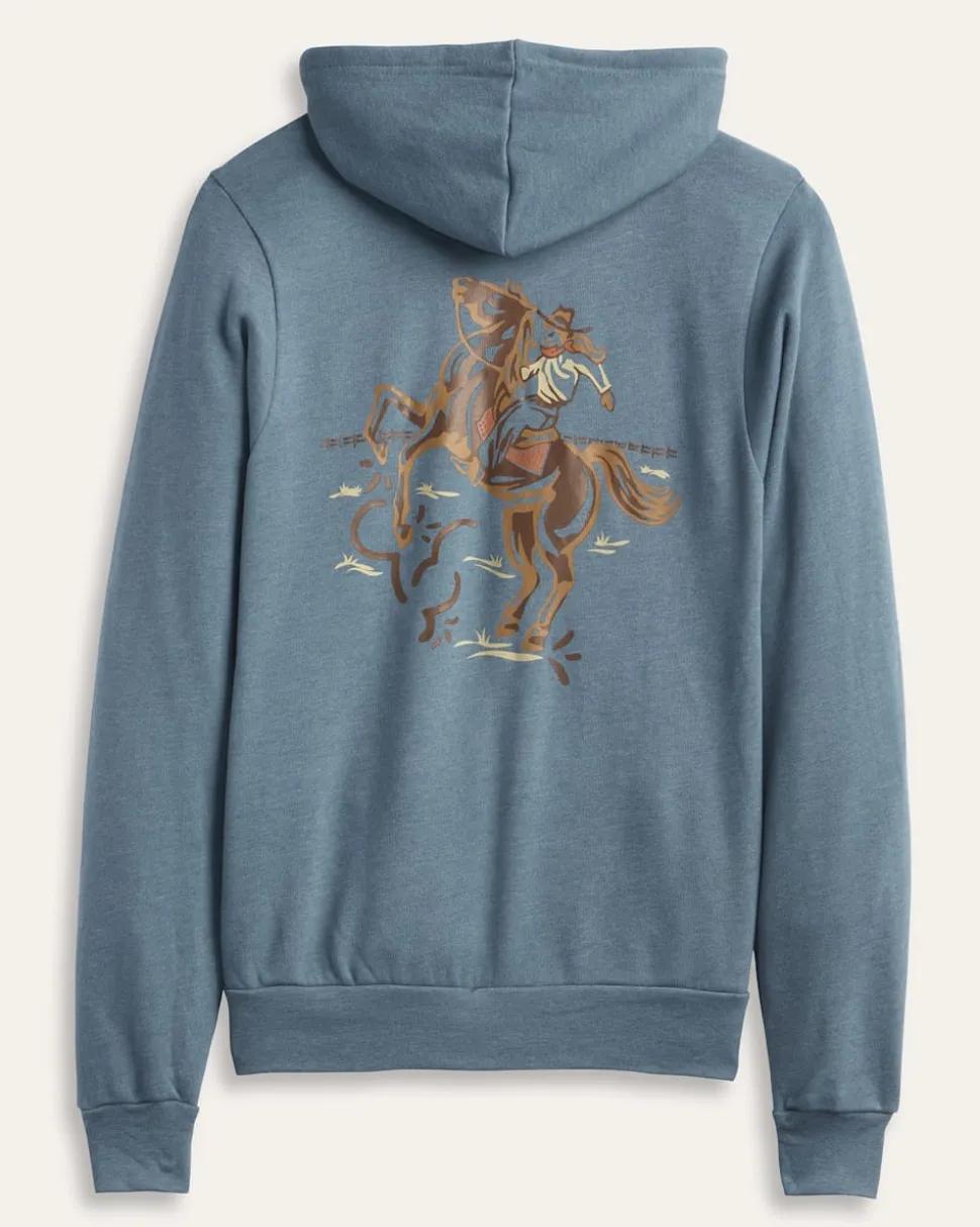 WOMEN'S WESTERN GRAPHIC ZIP HOODIE