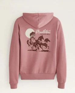 WOMEN'S WESTERN GRAPHIC ZIP HOODIE